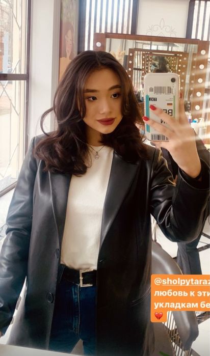 Чёрный Пиджак кожаный