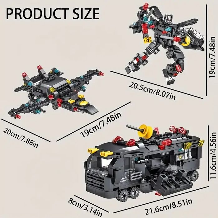 Конструктор аналог LEGO. Самолёт робот машина