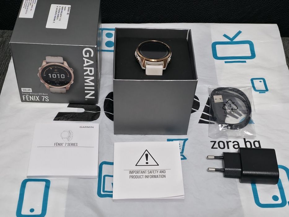 42mm Garmin Fenix 7S | 7 S Solar ЗОРА Гаранция 2025г. Rose Gold