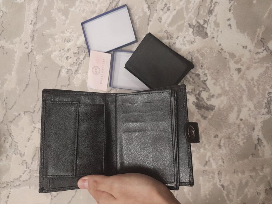 Портомоне бумажник черный