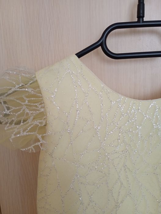 Официална детска рокля с къс ръкав