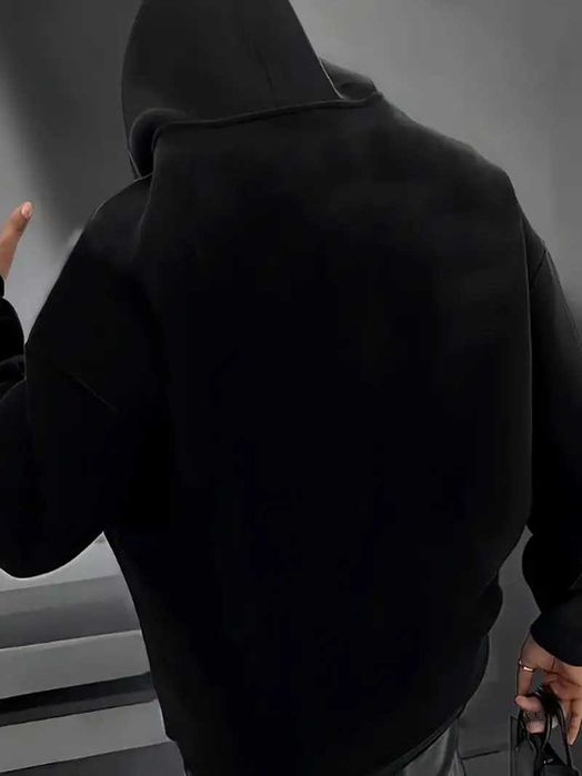 Мъжки зимен суитшърт (анорак) "Milano" черен и сив ,размер M и L ПРОМО