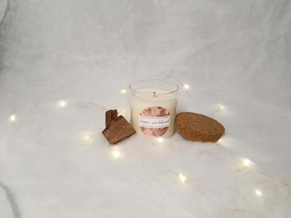 Ароматна соева свещ дървен фитил Candles for cozy moments vol.1