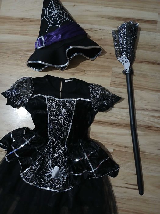 Costum Halloween fetita mar 7-9 ani,cu matura si palarie