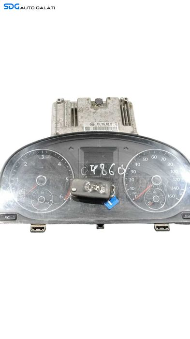 Kit Pornire ECU Calculator Motor cu Cip Cheie si Ceas Ceasuri Bord Volkswagen Caddy 3 2.0 TDI CFHC 2011 - 2015 Cod 03L906018NF 0281018030 [M8700]