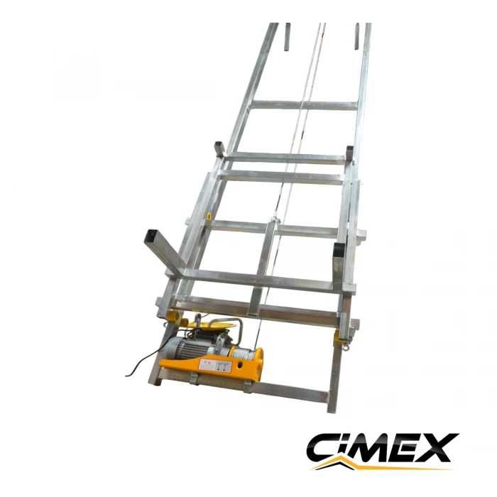 Стоманен подемник за строителни материали и фотоволтаици- 20м.  200кг.