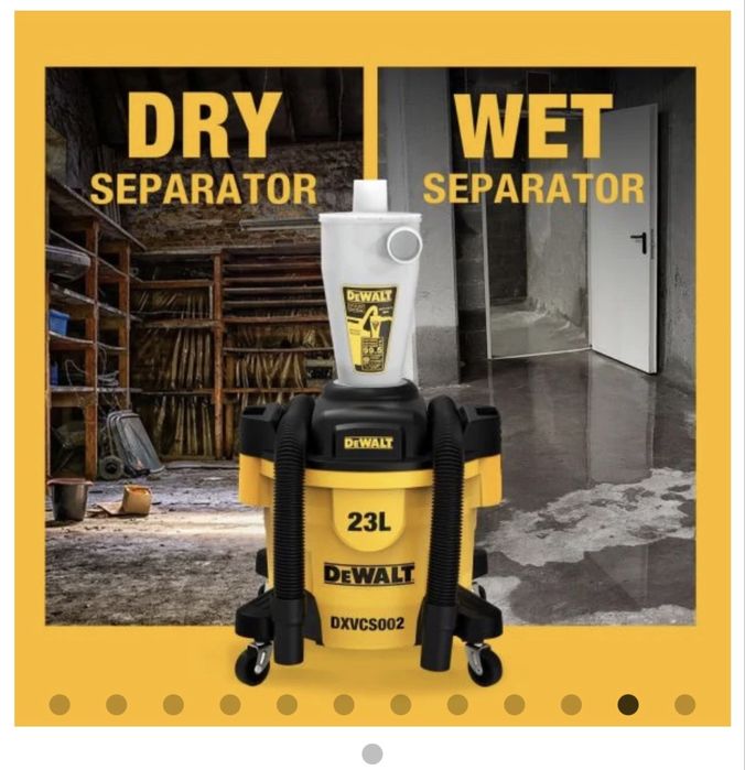 Циклонен прахоуловител за прахосмукачка DeWalt DXVCS002, Ø 48 мм, 23 л