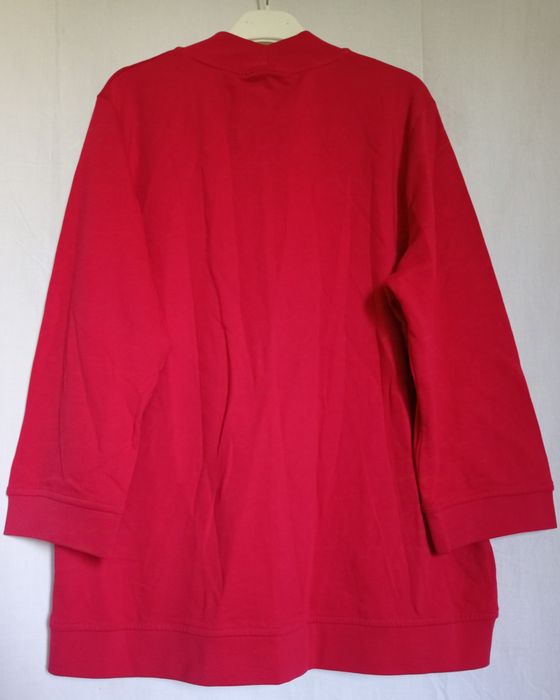 Bluza pe gat Madness 100% bumbac M - XL rosu maneci trei sferturi
