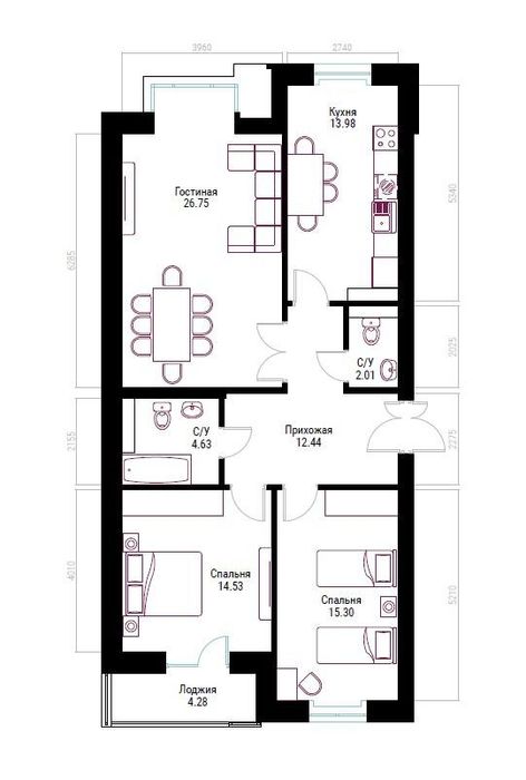 Продается 3/6/9 90м2 в ЖК Greenwich, ор-р: Электроаппарат