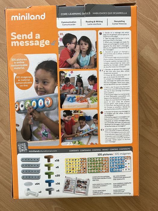 Joc educativ Miniland pentru dezvoltarea limbajului - Trimite un mesaj