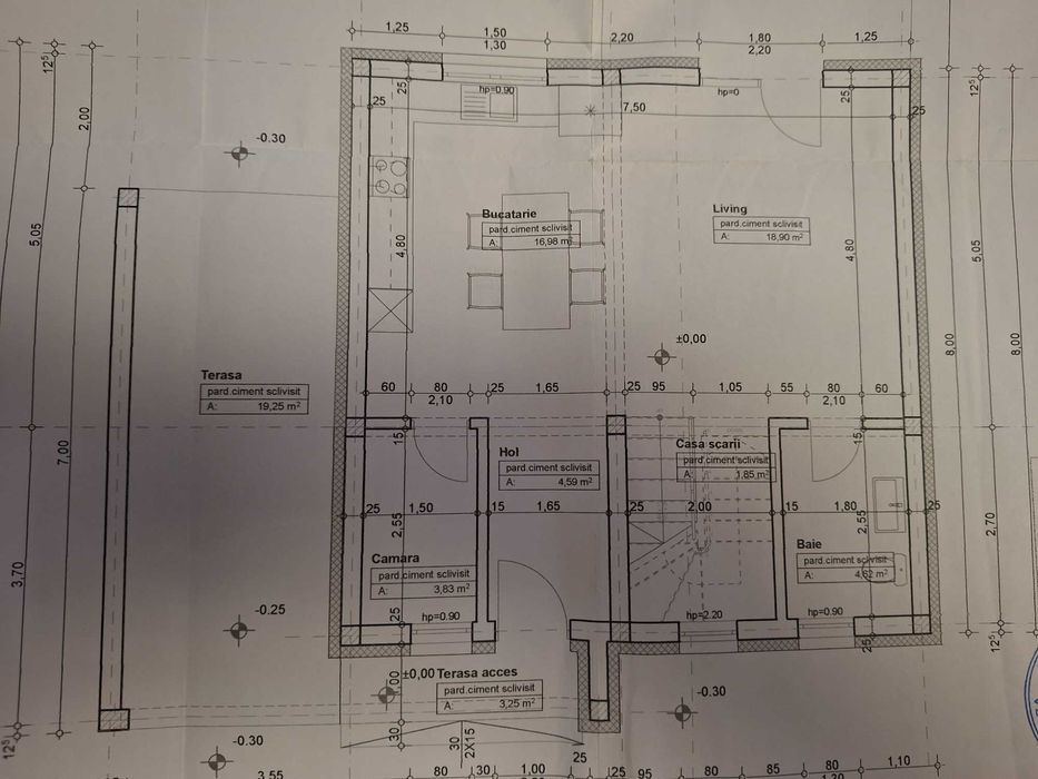 Casă nouă P+M în Mărtinești – 4 camere, terasă acoperită, 444 mp teren