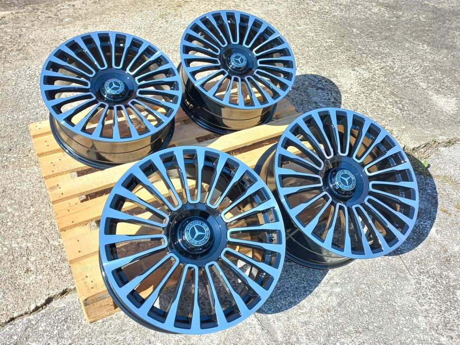 19 Mercedes C E S ML GLC GLE Class 8.5j et35 Black Polish Чисто Нови