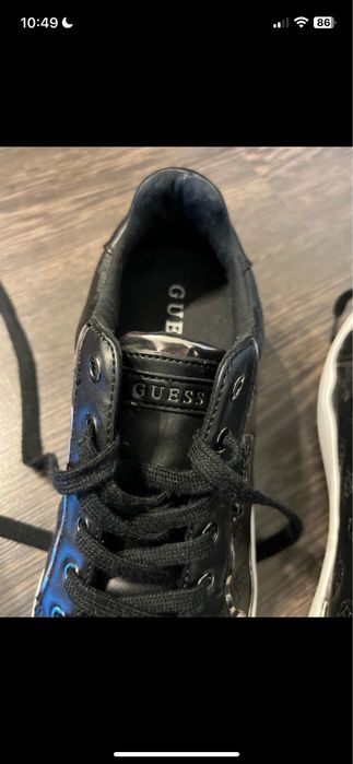 Adidasi guess piele neagra