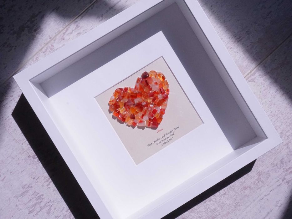 Рамка Карнеол, Подарък юбилей, Подарък Любов, Идея Рожден Ден, Сватба