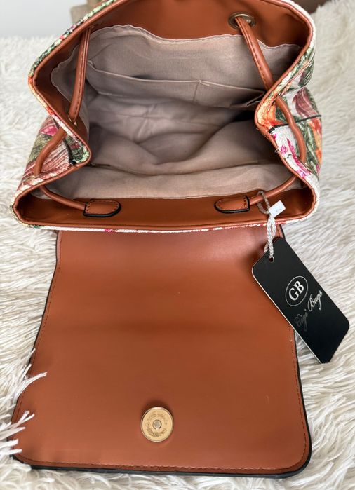Rucsac cu imprimeu floral