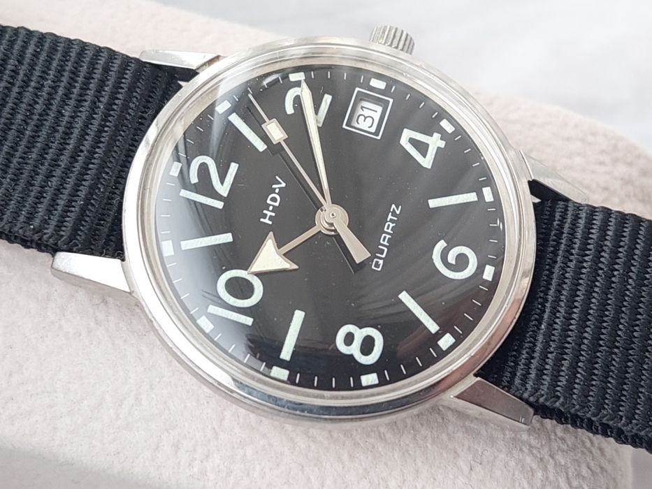 Ceas stil militar swiss quartz H-D-V cu mecanism eta 955 colectie