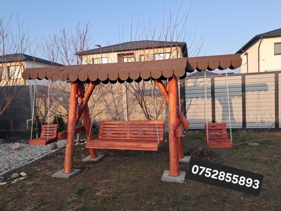 Leagane de gradina din lemn masiv diferite modele si culori