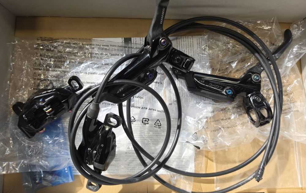 Frane SRAM Level Ultimate Black Rainbow + 2 discuri de 160 d