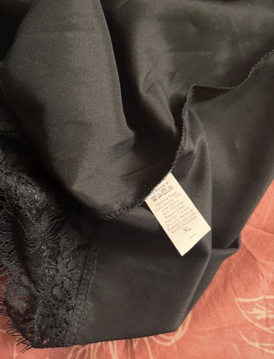 Pijama damă satin negru