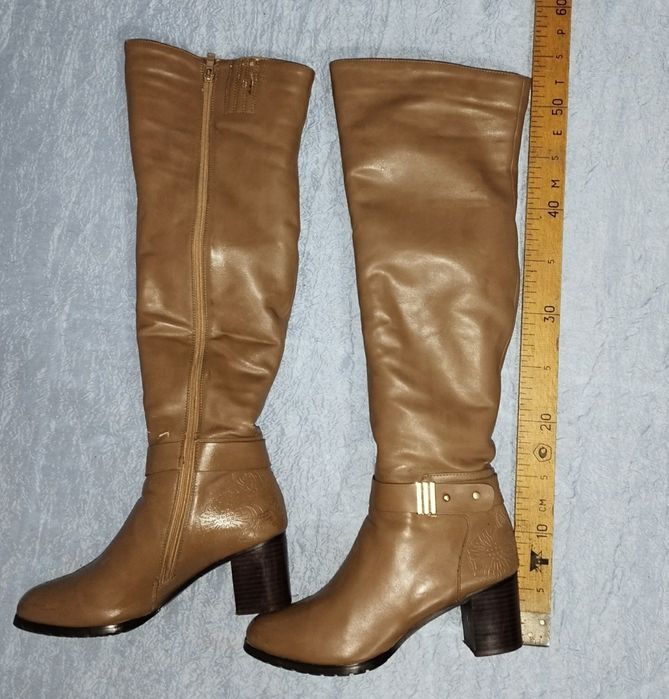 Стильные ботфорты на зиму  с мехом.Очень хорошим состоянии.