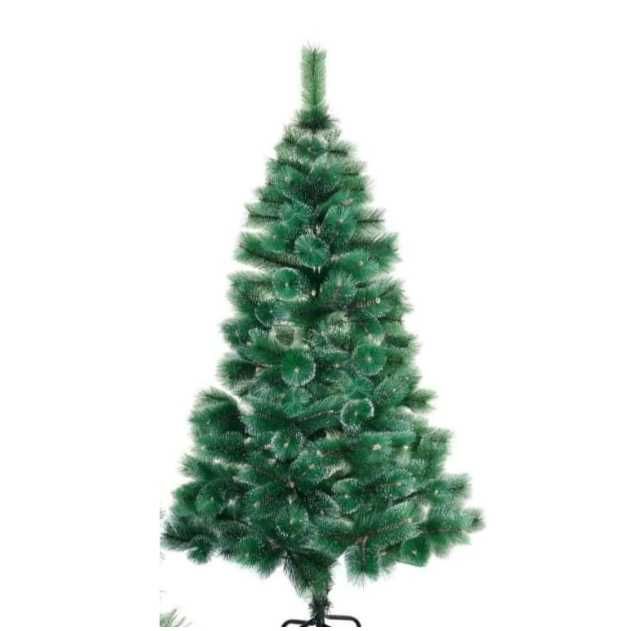 Декорация с бели връхчета Елха + Подарък Лампички 150см със стойка