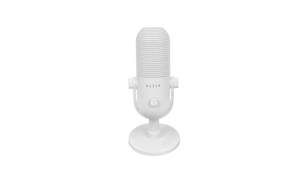 }Микрофон геймерский Razer Seiren V3 Chroma, Uni, RGB, USB-A,2м, белый