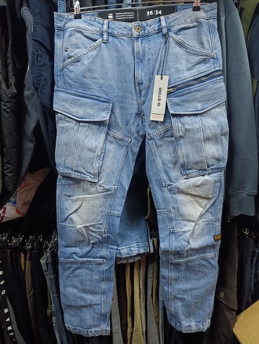 Оригинални карго G-Star Raw Rovic Zip W34 , W36 , W38 нови мъжки дънки с джобове и цип