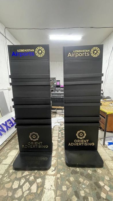 Промостойки, брендированная мебель и POS материалы по всему Узбекистан