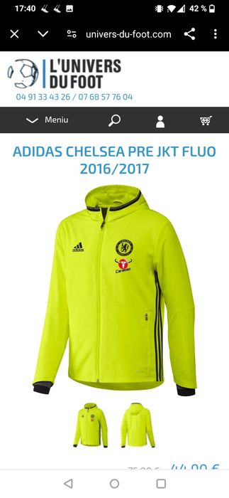 Jacheta Adidas Chelsea Londra S galben fluo
