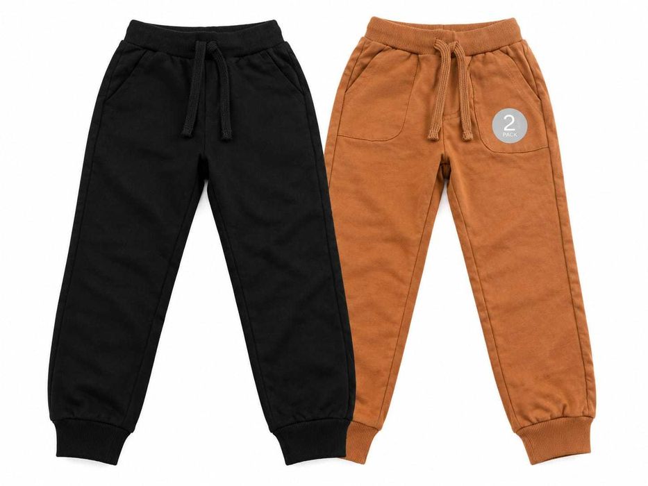 Set 2 pantaloni trening copii , negru și maro , noi