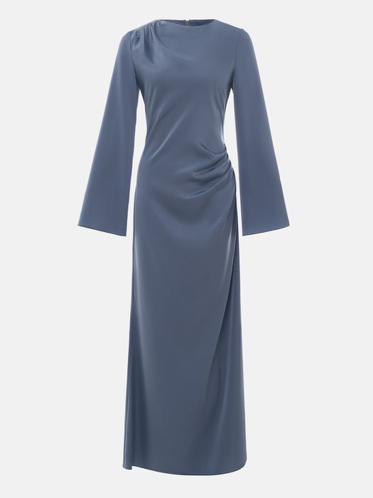 Платье макси с асимметричными сборками