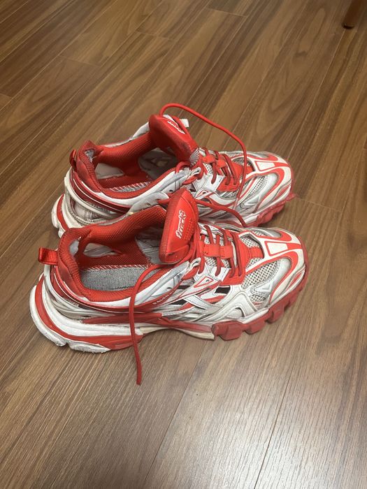 balenciaga track 2 red white