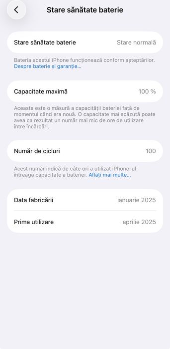 iPhone 16e Alb 128GB