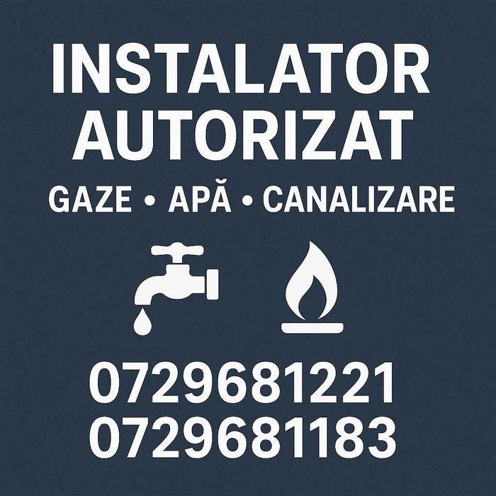 Instalator autorizat ANRE - gaze, apa, termice, sanitare