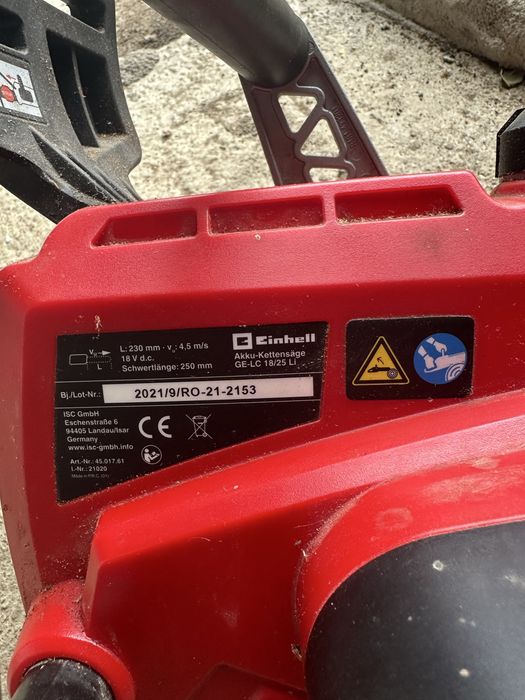 Drujba Husqvarna si Einhell (pe acumulator )