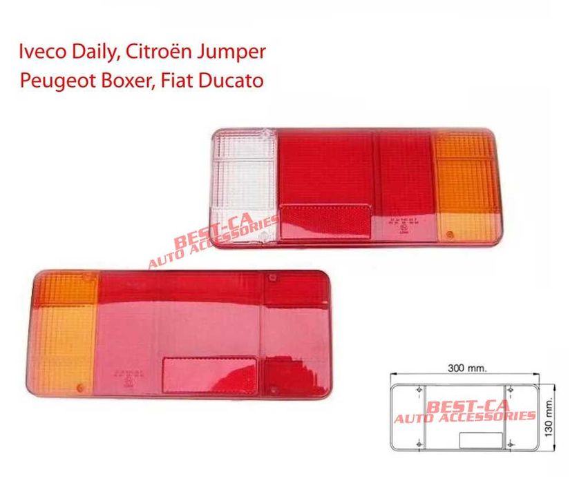Sticla, ochelari stop spate dispersor lampa pentru Iveco Daily pickup