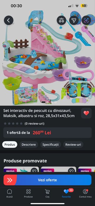 Set interactiv de pescuit cu dinozauri noi