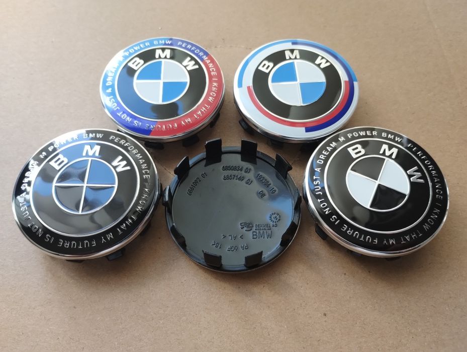 Capace Jante BMW 56 mm Anniversary M packet Alb negru Full Black