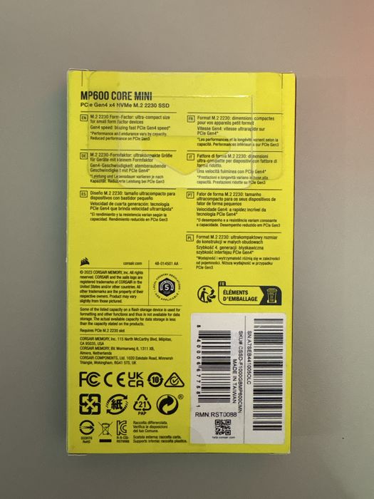 SSD 1TB Corsair MP600 Core Mini