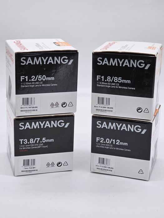 Obiectiv Samyang 7.5mm 12mm 50mm 85mm