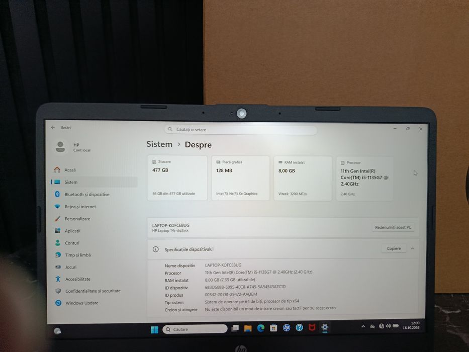 Noble Amanet - Laptop HP - i5-1135G7 - 512 SSD