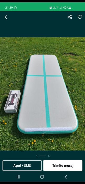 Saltea de gimnastica gomflabile de 3 metri