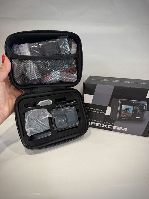 Action camera Apexcam X80 24MP 4K Ultra HD cu Ecran Tactil 2" și Wi-Fi  - Noua - Garantie !!!