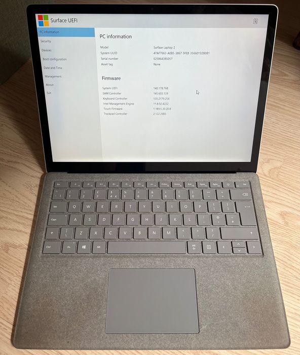 Microsoft laptop 2 i5-8350u 8gb 256gb 13.5" 2256x1504