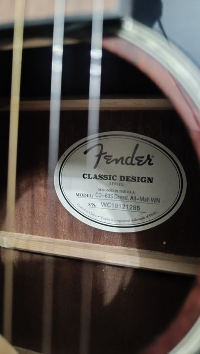 Акустическая гитара Fender cd-60s