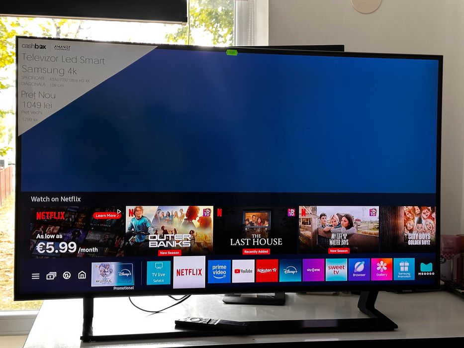TV SAMSUNG SMART 4K UHD 43AU7092 108cm Garantie 24 luni CashBox