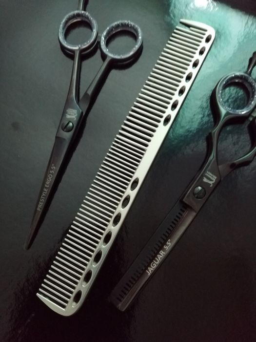 set foarfeci profesionale jaguar tuns filat pieptăn 5.5