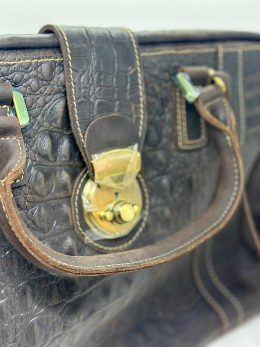 Servieta din Piele de Crocodil The Gorge & Red -A-