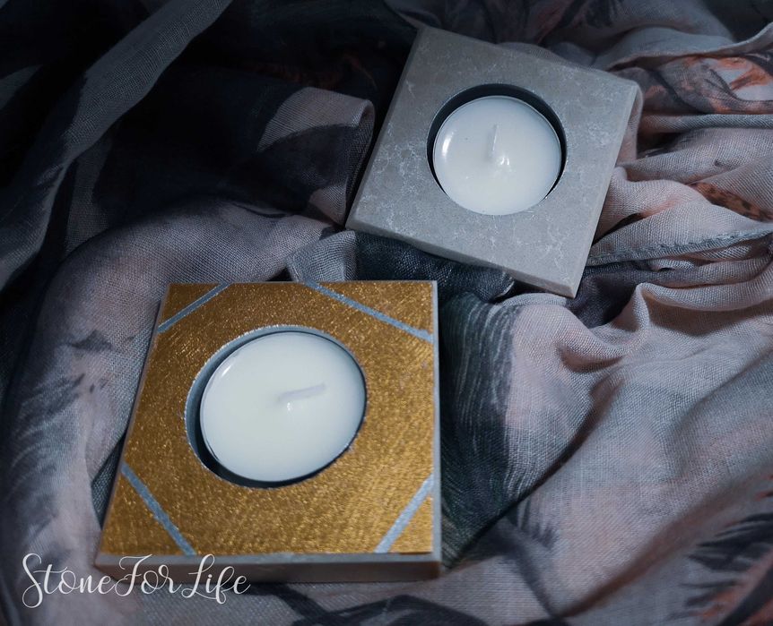 Мраморен свещник/ ринг за салфетки