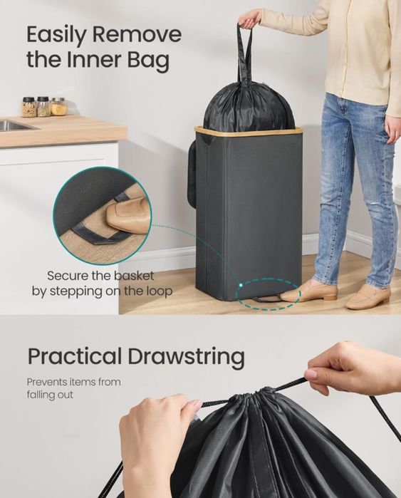 Кош за рециклиране, бамбуков 100 литра